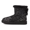 UGG Mini Bailey Bow Glimmer Fleecegefütterte Schneestiefel Damenstiefel Schwarz 1125795-BLK