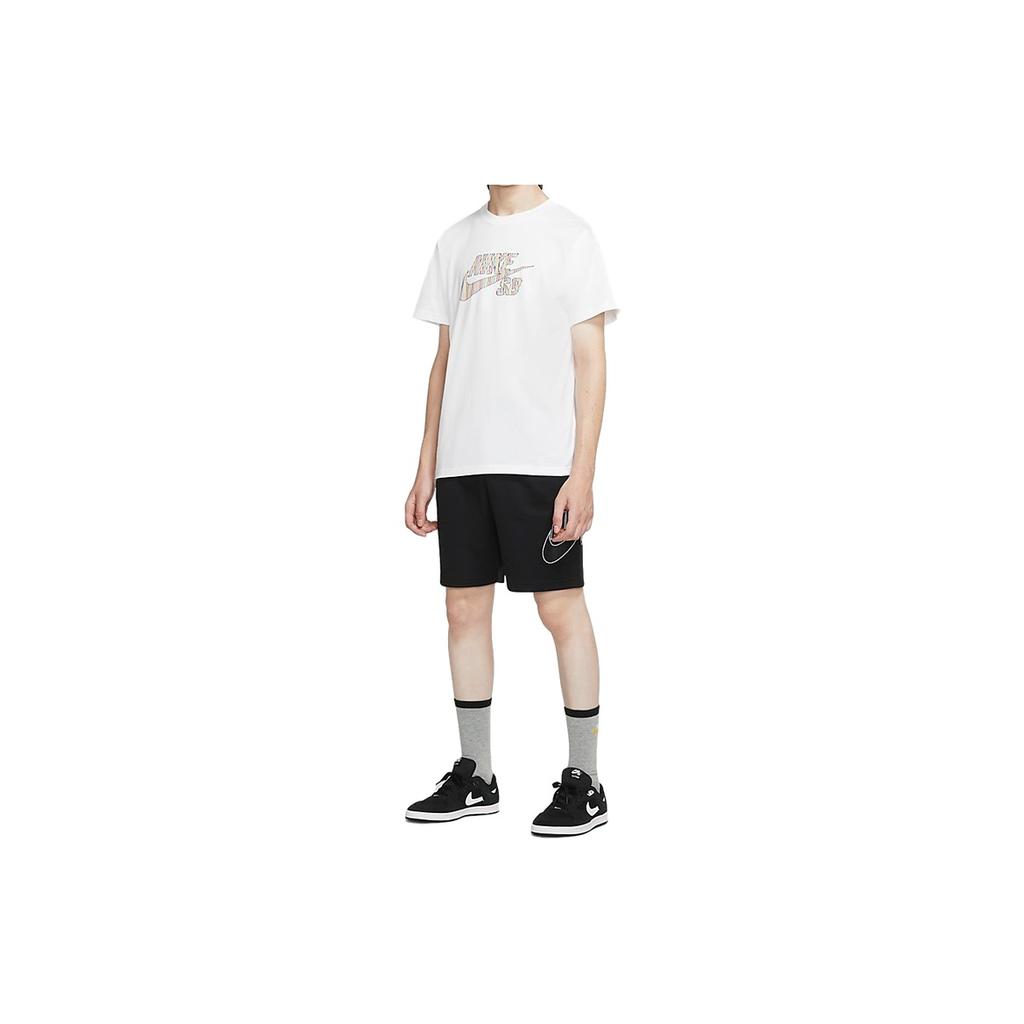 Nike SB Skateboard Bold Logo Athletic Short Sleeve T-Shirt Men Tops White CW1463-100