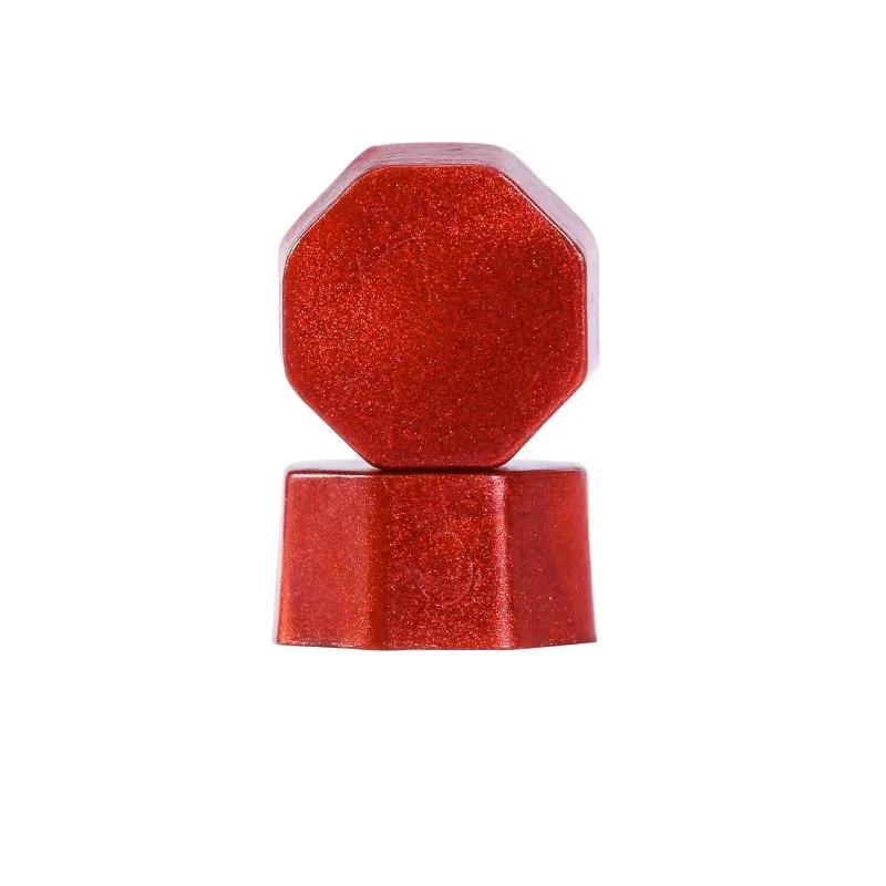 1 Bottle of 200pcs Metallic Red Sealing Wax Beads, Octagon Wax Seal Beads Candles and Melting Spoon for Wax Seal Stamp