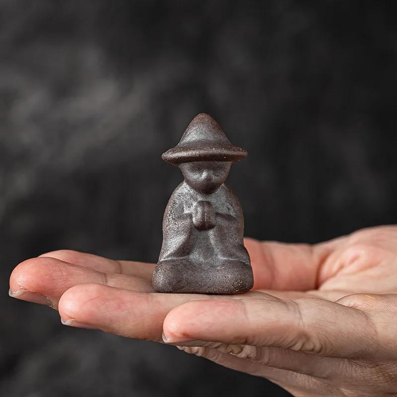 Japanese Gilding Iron Glaze Meditation Incense Coil Burner Agarwood Sandalwood Incense Bracket Incense Holder Sets Zen Decor