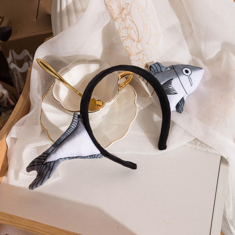 Funny Hair Bands Set Carrot Shark Headband Salted Fish Hairpin, Quirky Hair Accessories for Women Children Cute Gift Idea