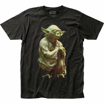 Koszulka Star Wars Yoda Licencjonowana Film Sci-Fi Retro Klasyczna Koszulka Jedi Nowa Czarna