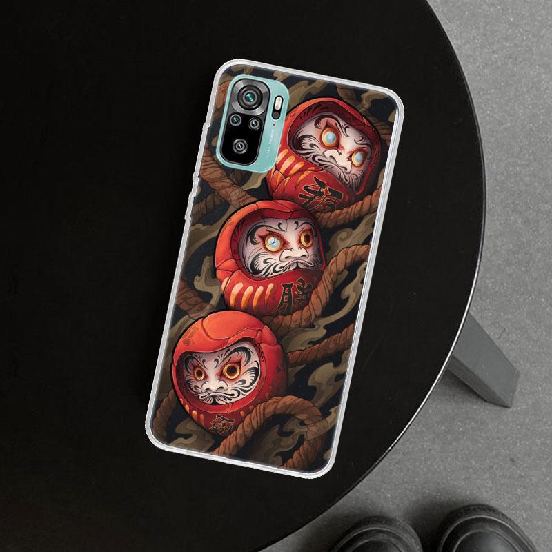 Japanese Daruma Phone Case Cover for Xiaomi Redmi Note 15 14 13 12 11 Pro Plus 14S 12S 11S 11T 11E 10S 10 Customized Fundas Redm