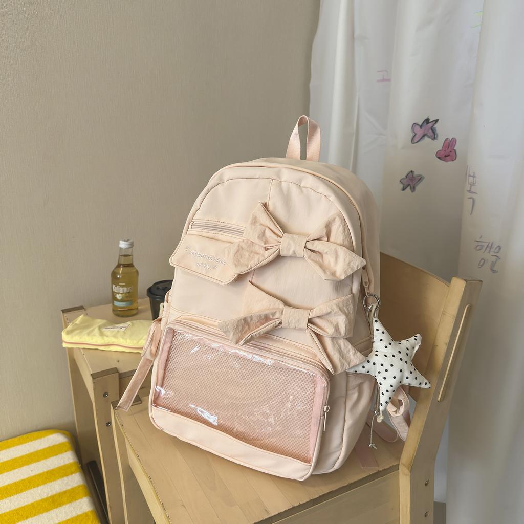 Bow Ita Bag Student Mochila Fashionable Mochilas Mujer Large Capaci Backpacks Spacious Durable Backpack Cute Bags for Woman