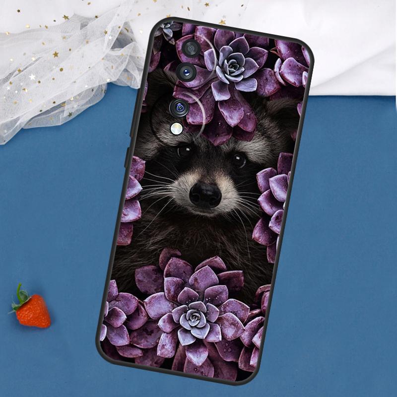 Flower Raccoon Fox Animal Case For Honor Magic 8 7 5 6 Lite 400 200 Pro 50 70 90 X8c X8b X9a X9b X9c X9d Win RT Cover