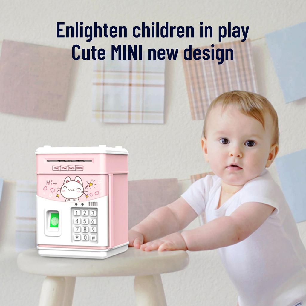 Children Piggy Bank Electronic Intelligent Coin Bank with Code Fingerprint Cartoon Money Banks for Kid Boy Girl Birthday