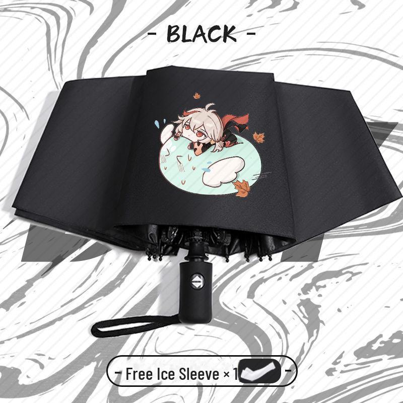 Genshin Impact Automatický skládací deštník s UV ochranou pro žáky základních škol - Odolný proti větru, pro slunečné i deštivé počasí