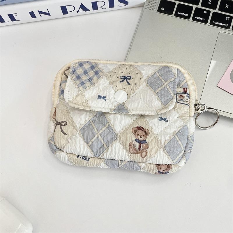 [Copyright] Cartoon Floral Multifunctional Storage Bag, Sorting Bag, ID Card Bag, Key Change Bag.