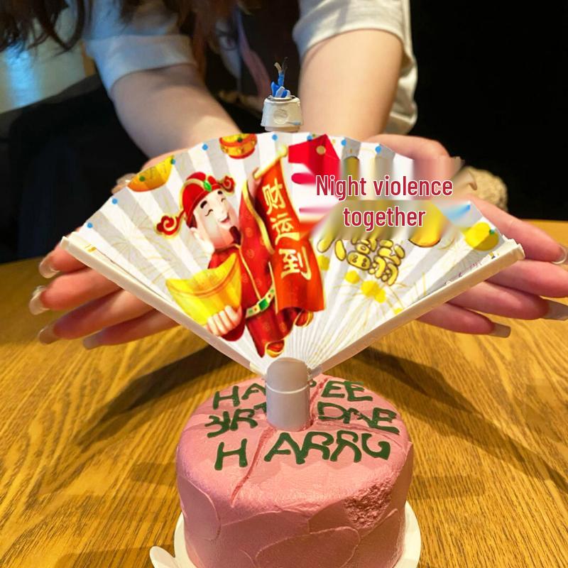 Surprise Music Singing Cake Candles with Candy Confetti Fountain for Birthday Parties