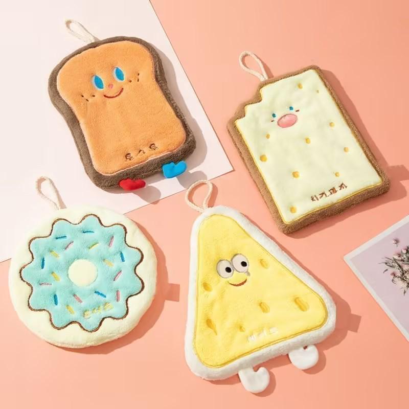 Cute Cartoon Cross-Border Thickened Hand Towel for Bathroom and Kitchen