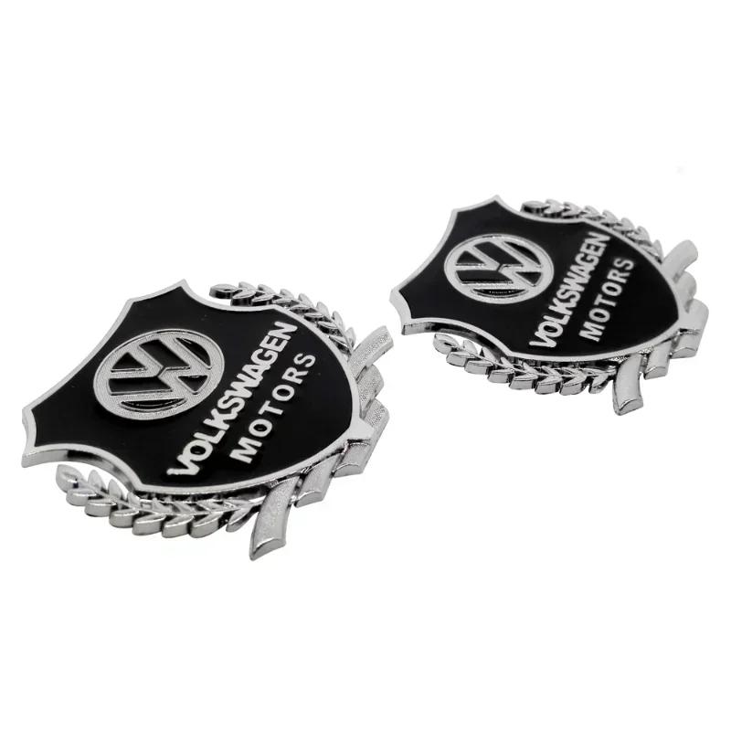 2025 Hot 2pcs Decal for Volkswagen Golf MK4 MK6 MK7 Jetta Touareg Beetle Passat Polo Tiguan CC Car Body Sticker Metal Emblem Sty