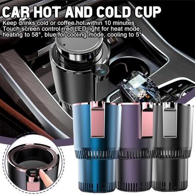 Tasse chauffante isolante pour voiture, tasse de refroidissement, tasse chaude intelligente, isolation 12 V, support rapide pour voiture avec tasse chauffante, boissons froides, charge T1T5