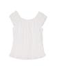 HARDCORE HAPPINESS Wave Shirred Puff Blouse Flower_White