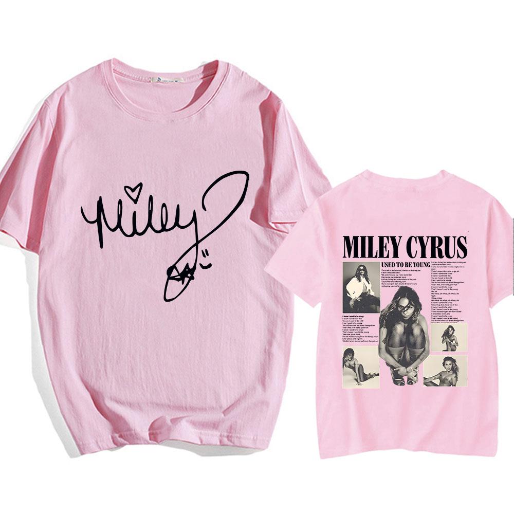 Singer Miley Cyrus Tshirt Cotton Graphic Printing Teeshirt Short Sleeve Summer Oneck Tshirts Casual Women Unisex Funny Tees Tops