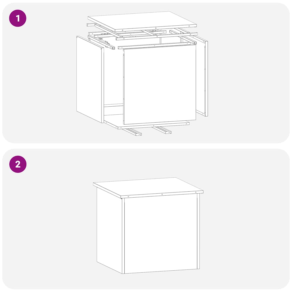 Outdoor Storage Box White 55 x 50.5 x 50 cm Steel
