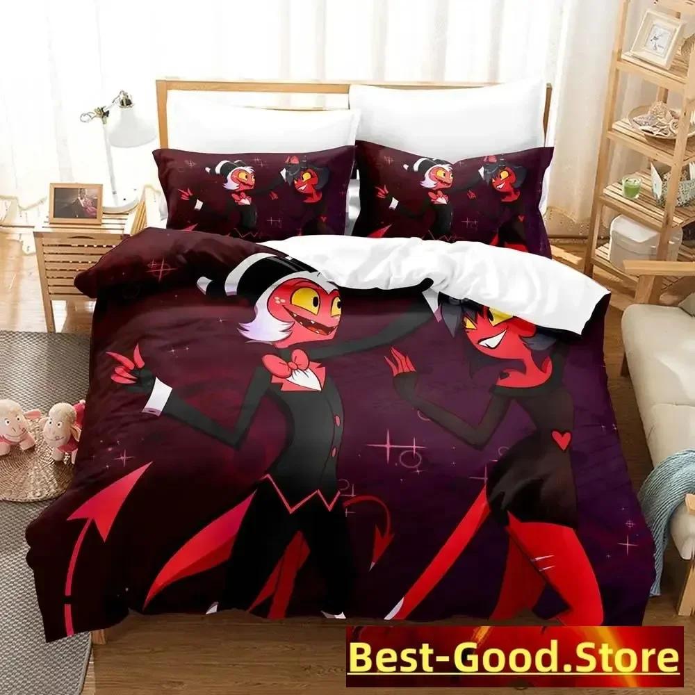 Moxxie Boss Anime Parure 3D Printed Bed Set Duvet Cover Pillowcase Bedding Set Linen Sheet Quilt Cover Full Queen King Size