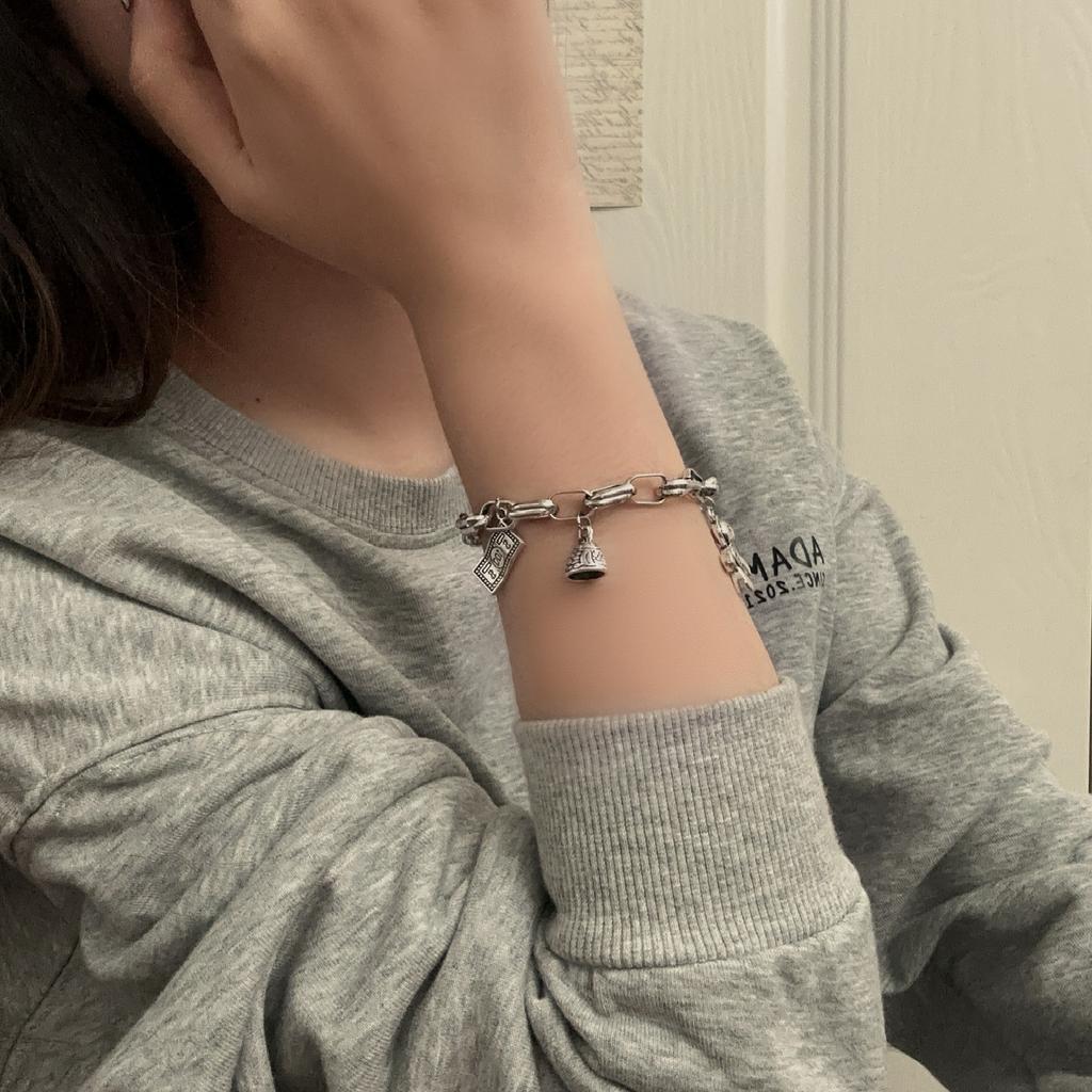 Retro versatile immediately rich bracelet old high-end niche design pony unisex light luxury bracelet jewelry