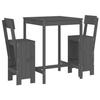 VidaXL Ensemble de bar de jardin 3 pcs gris bois de pin massif, ensemble de pub, ensemble de bar de patio, ensemble de table 3157795
