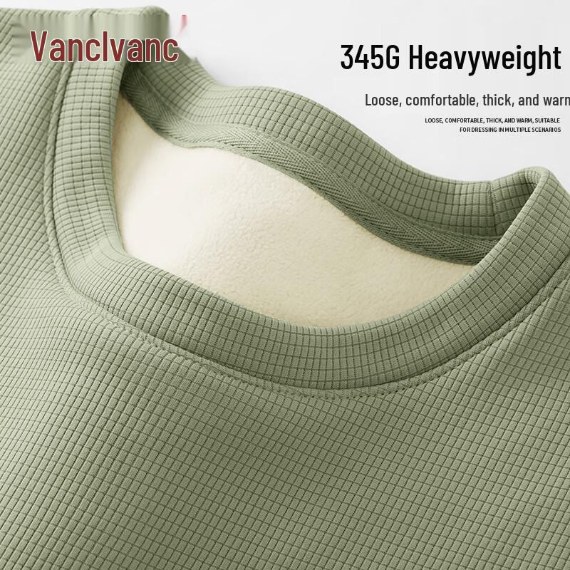 VANCL Men s Fleece-lined Waffle Knit Long Sleeve T-shirt 3XL