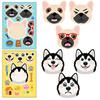 6/12sheets Cute Dogs Make a Face Puzzle Stickers Kawaii Animal Graffiti Decals DIY Assemble Jigsaw Education Reward Sticker Toy