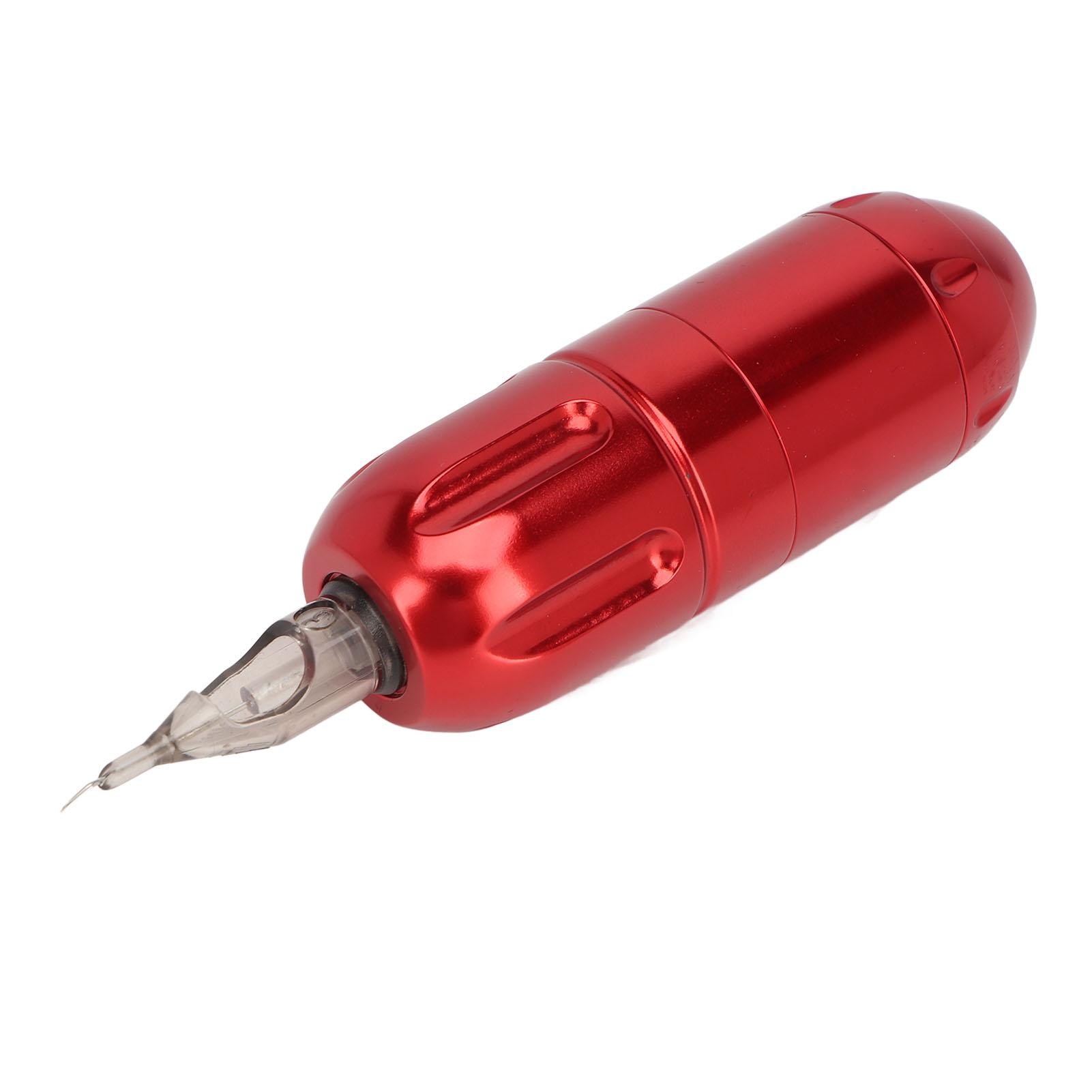 

Роторная тату-машинка ручка ход 4,5 мм лайнер шейдер бесщеточный мотор RCA интерфейс алюминий красный