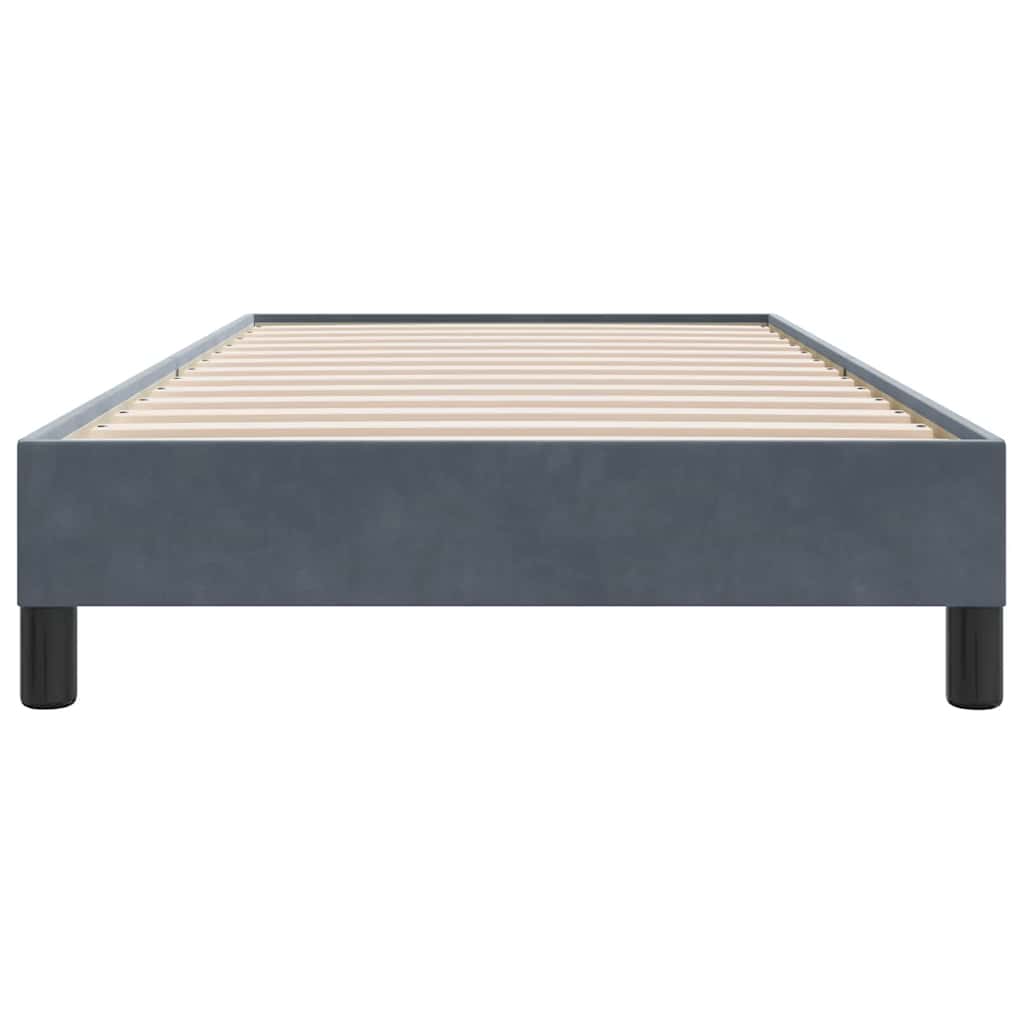 Łóżko Box Spring Bez Materaca Ciemnoszary 90X210 Cm Aksamit