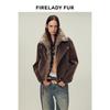 Freedom Traveller Detachable Fur Collar Down Lined Denim Parka