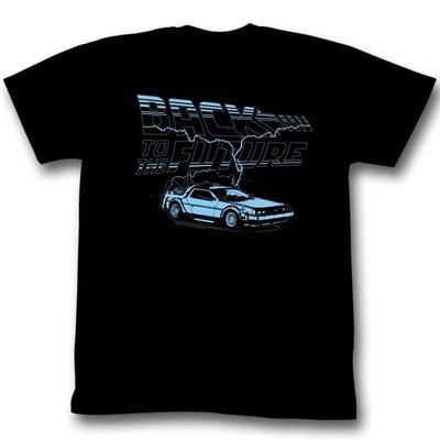 Back To the Future Ride The Lightning Black Adult T-Shirt