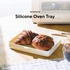 Teranuvo BALMUDA Toaster Oven Compatible Silicone Deep Square Plate Toaster and Microwave SILICONE OVEN White Tray, Heat-Resistant Tray, [BALMUDA