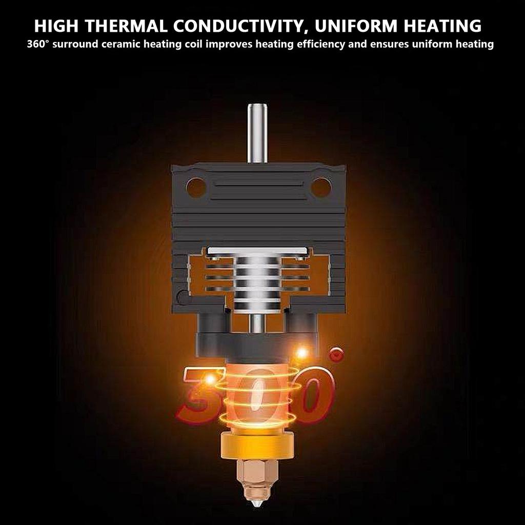 Extruder Hot End Kit Replacement for Creality K1 K1 Max K1C 3D Printers All Metal Integrated Design Upgrade Ceramic Heating