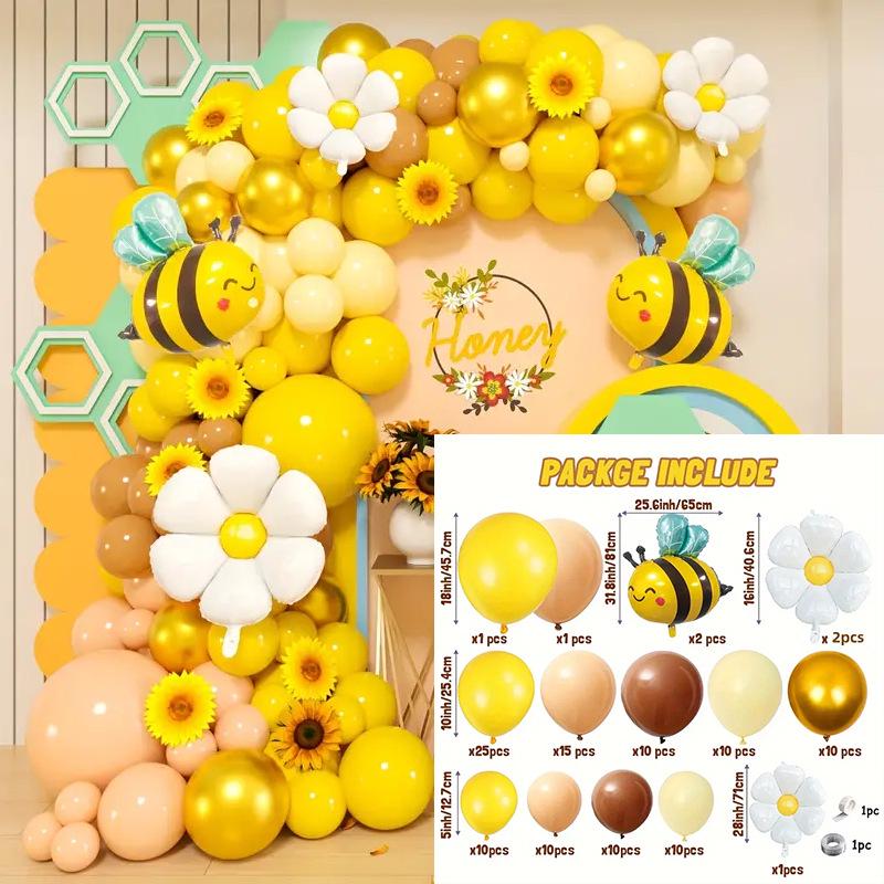 Daisy Little Bee Balloon Arch Set for Anniversaries, Gender Reveals, and Birthdays