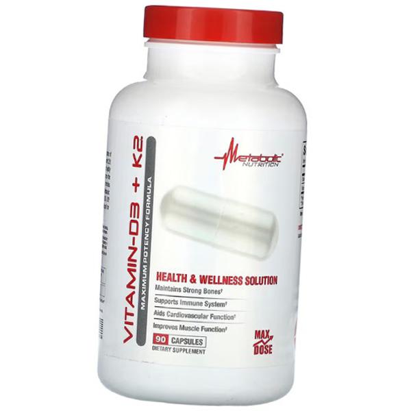 

Vitamins D3 and K2, Vitamin-D3 + K2 Maximum Potency Formula, Metabolic Nutrition (36646001) 90caps