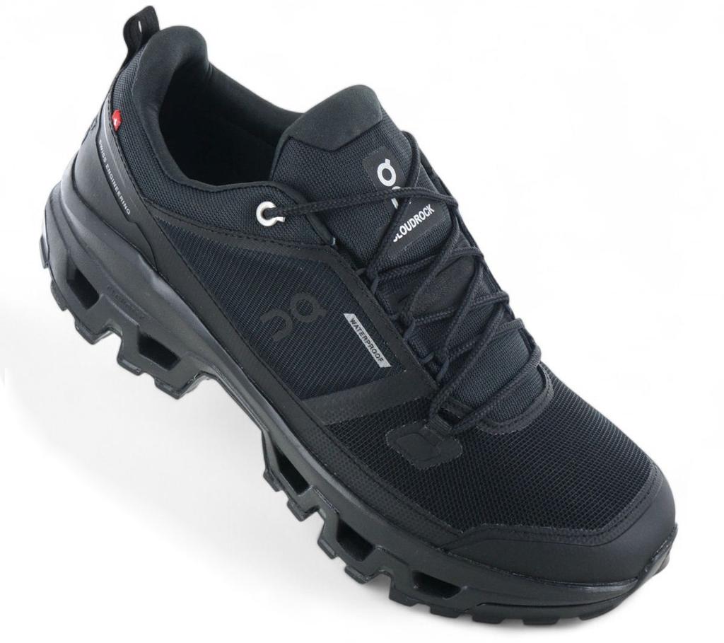 On Running Cloudrock Low WP Waterproof - Pánské turistické boty Trekové boty Černé 3MF10251043 ORIGINÁL