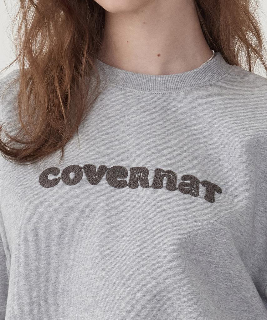 COVERNAT WOMAN Rope Cooper Logo Sweatshirt Melange Gray