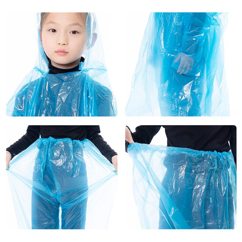 Child Disposable Raincoat Outdoor Hiking Rafting Mountaineering Water Projects With Disposable Rain Poncho