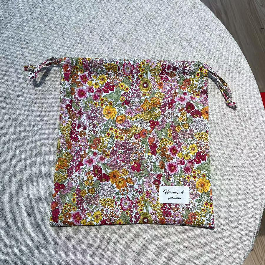

25x26cm Drawstring Bag Portable Organizer Cosmetic Home Travel Storage Printed Flower Hanging Bags Mom Bags