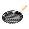 Grilling Skillet Stainless Steel Round Shape Foldable Vegetable Grill Basket for Camping Commercial