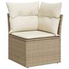 VidaXL Garden Lounge Set 11pcs with Beige Cushions Wicker Acacia, Outdoor Sofa Set, Patio Furniture, 3327761