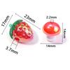 5/10pcs Acrylic Strawberry Beads Cartoon Plated Color Mushroom Loose Beads For Jewelry Making DIY Bracelets Earrings Keychain