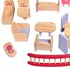 1/12 Scale Doll House Simulation Wood Desk Furniture Set for Living Scene Decor Pretend play