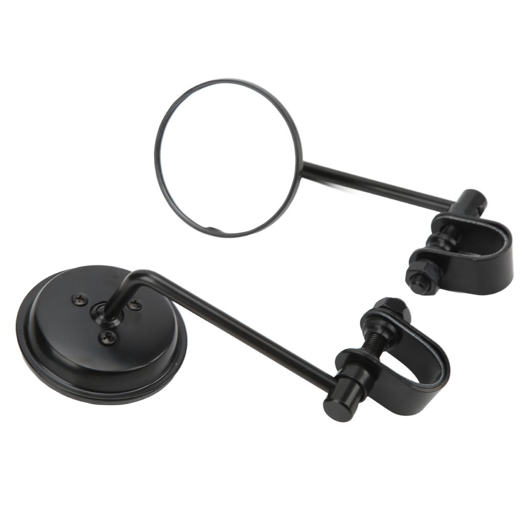 2 Pcs Motorcycle Rear View Mirrors Round 360 Degree Adjustable Handlebar Mirror Replacement for Ranger Stick King GN