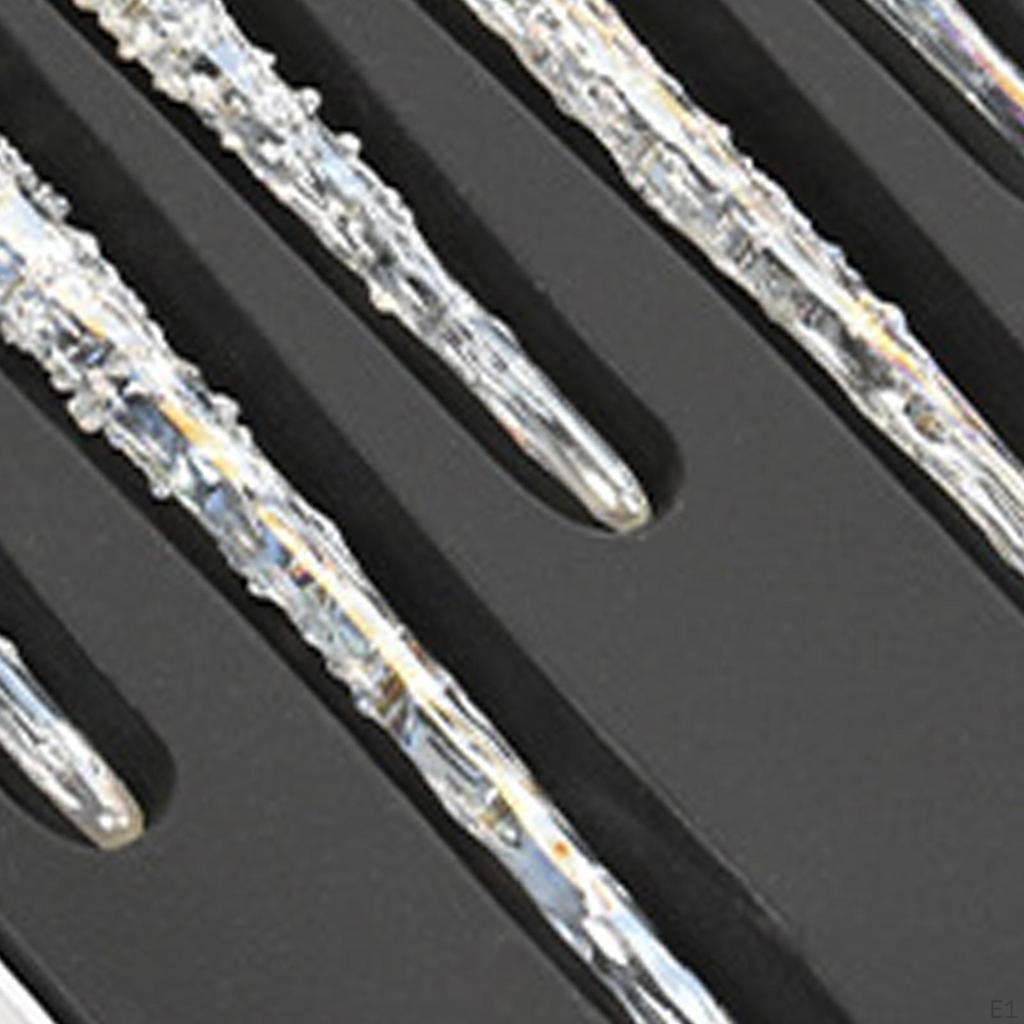 6x Glass Icicle Ornament Charm Pendant Clear DIY Craft Christmas Tree Decorations for Festival