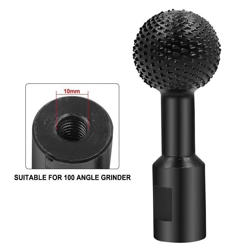10/14mm Kugel Rotierender Schleifkopf mit Box Bohrer Kugel Hohlmeißel Winkelschleifer Holzschnitzen Polieren Schleifen Grube Feilenwerkzeuge