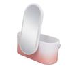 Makeup Case Pink Gradient Portable Large Capacity Foldable Rotating LED Light Makeup Storage Box With Makeup Mirror
