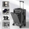 TJ Harren Aluminum Frame Front-Opening Carry-On Suitcase