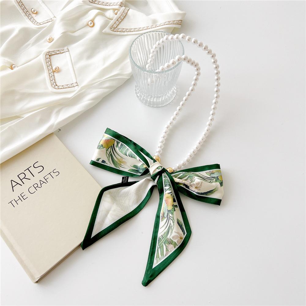 Decorative Simple Texture Silk Scarf Women'S New Style Spring And Autumn Summer Fashion Versatile Headscarf Work Scarf