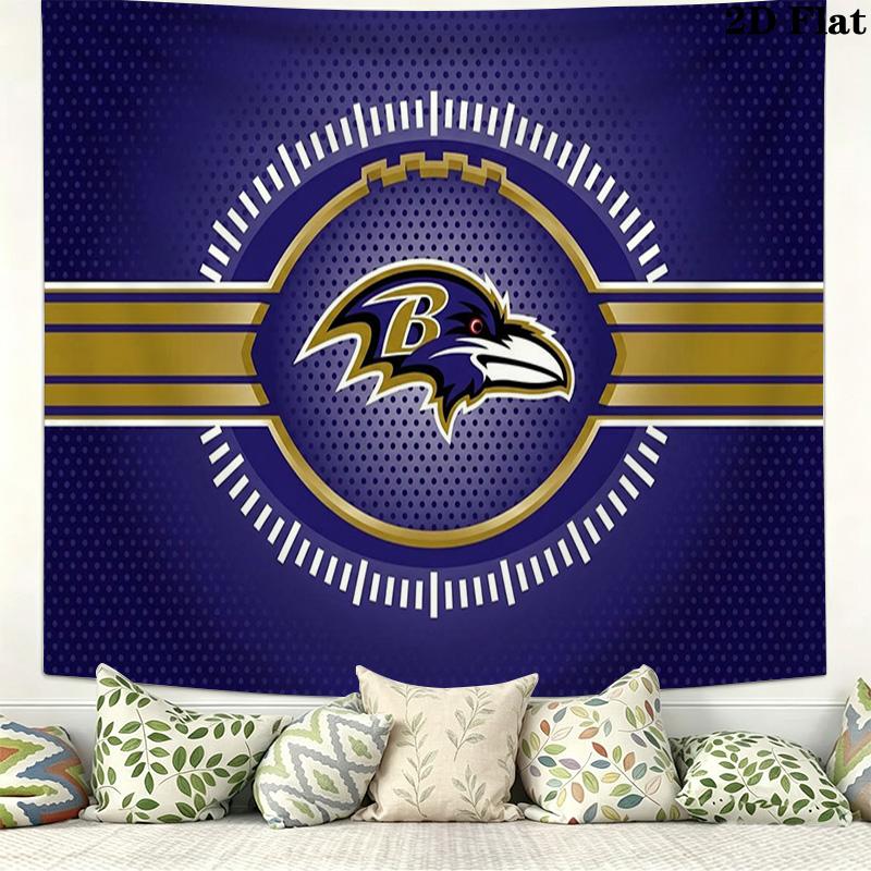 Baltimore Ravens Wall Tapestry Aesthetic Wall Hanging Printed Fabric Blanket Decorative Tapestries for Bedroom Living Room Home Decor