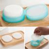 Compact Plastic Makeup Cotton Storage Box Square Design Clear Container Dustproof Lid For Small Spaces Travel