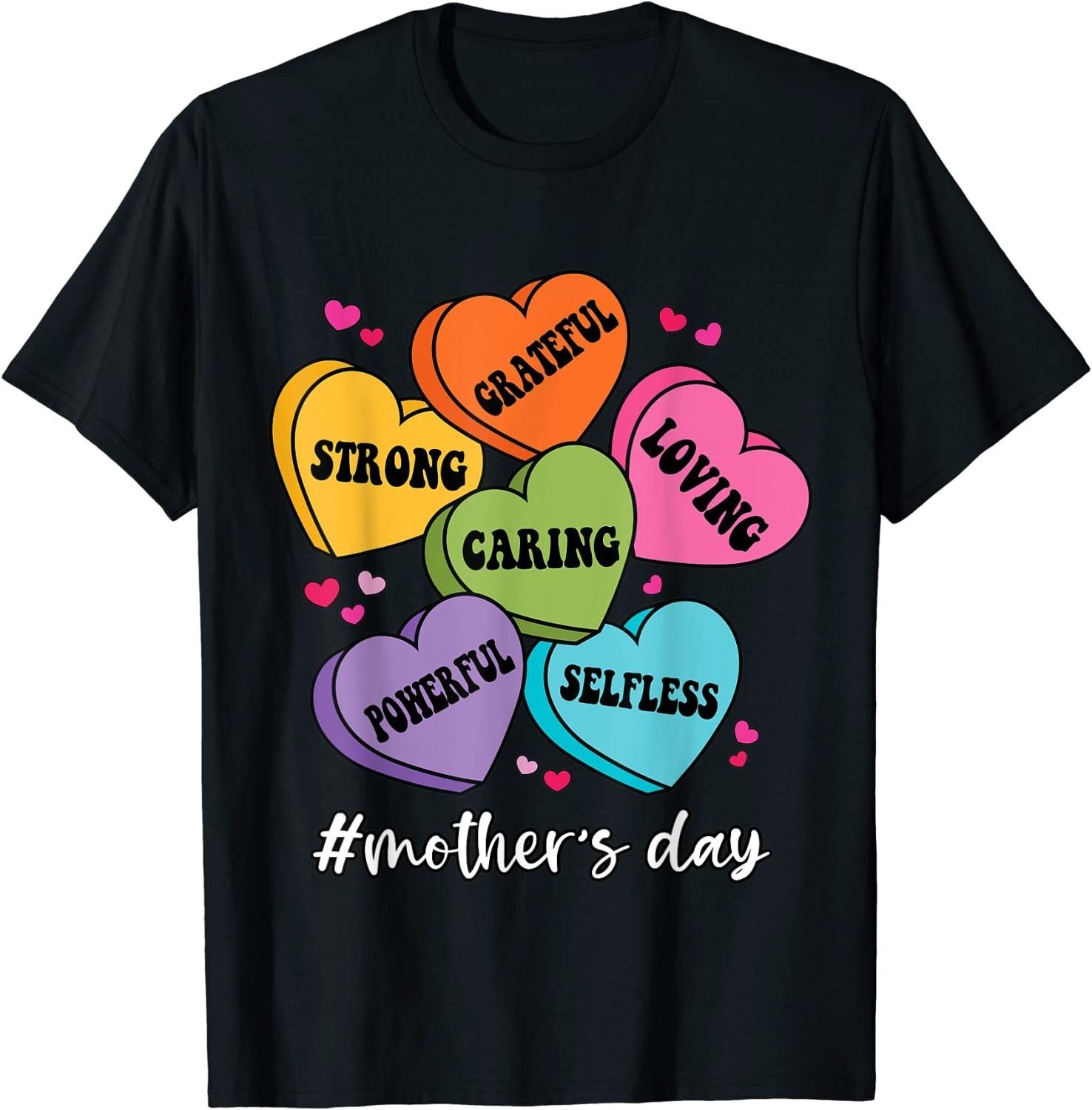 NEW LIMITED! Happy Mother s Day 2026 Mothers Day Hearts Mom Tee - MADE IN USA XXL