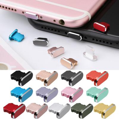 Phone Accessories Dustproof Cover Metal Stopper Charger Dock Charging Port Cap Anti Dust Plug